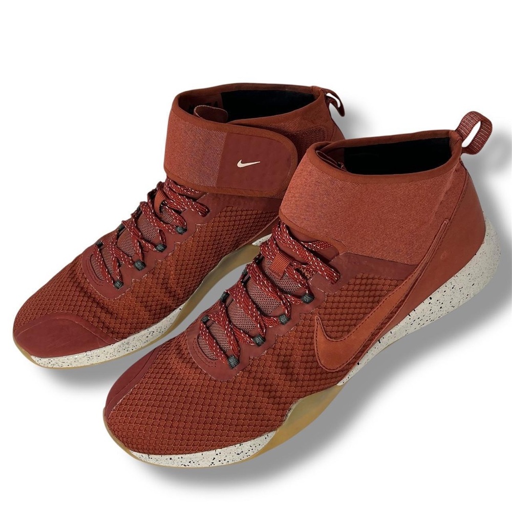Nike Burgundy High-Top Training Sneakers with Gum Outsoles